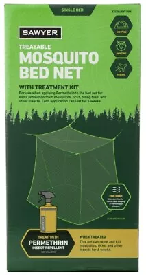 Treatable Mosquito Bed Net W/ Treatment Kit By Sawyer BRAND NEW - Free Shipping • $12.50