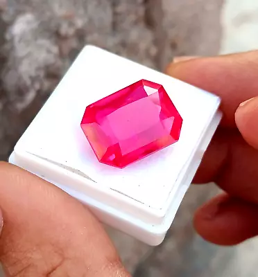 Natural 15.30 Ct Pink Ruby Radiant Cut CERTIFIED STUNNING Gemstone AAA • $38.99