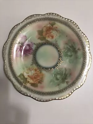 Rare Antique Wheelock Austria Vienna Floral Saucer Only Pre Owned • $19