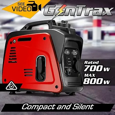 Gentrax Inverter Generator 800W Digital Sine Portable Camping Petrol Silent Type • $329