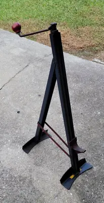 Vintage Bumper Jack - Hyde Park Iron Works Brooklyn 3 NY Twin Leg Collapsible • $199.99