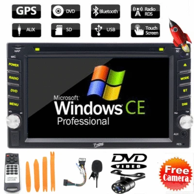 $154.99 • Buy HD 6.2  Double 2 Din Car Stereo Radio DVD Player Bluetooth In Dash  GPS+Camera