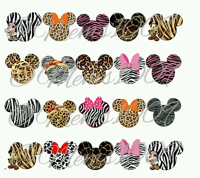 Minnie Mouse Animal Print Nail Art (water Decals) Disney Nail Decals.  • $3.99