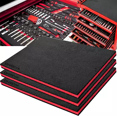 Tool Box Foam Organizer 3Pcs 18X12X1 Inch Toolbox Foam Inserts Kaizen Foam • $37.62