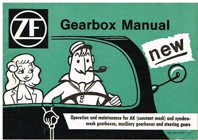 $68.31 • Buy Zf Ak & S Series Constant/syncromesh Gearbox 1974 Operation & Maintenance Manual