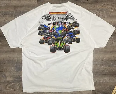 Monster Jam Advanced Auto Parts 2012 White Alstyle Activewear Shirt Size 2XL • $21