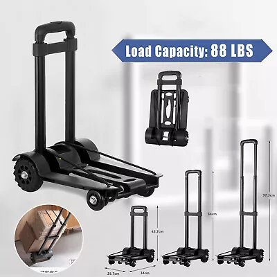 Folding Hand Truck 88lbs Heavy Duty Dolly Cart For Moving Trolley Luggage Barrow • £19.99