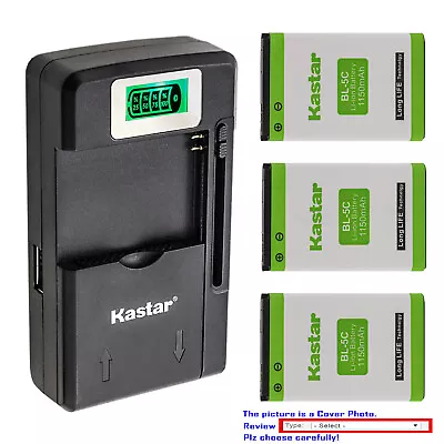 Kastar BL-5C Battery Charger For RTX 10000058 Beatfoxx Beachside BS-20BTB • $6.99