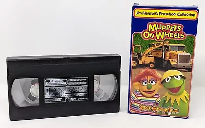 VHS Jim Henson's Preschool Collection Muppets On Wheels Sing Along Fun 1995 • $12.99