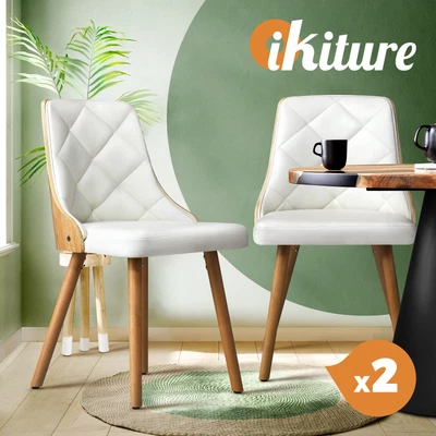 $219.90 • Buy Oikiture 2x Dining Chairs Upholstered French Provincial Tufted Kitchen Cafe