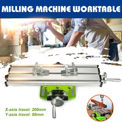 Mini Compound Bench Drill Press Slide Table Worktable Milling Vise Machine Tools • $49.99