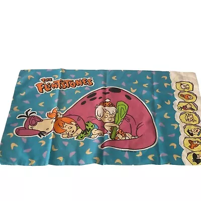 The Flintstones Hanna Barbera Cartoon Vintage Pillowcase 1990's USA • $16.99