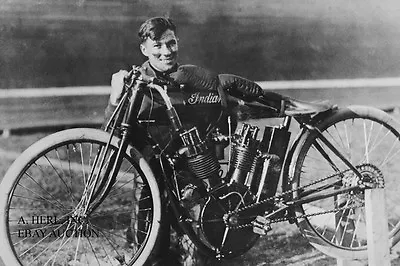 Indian 8 Valve 61ci V-twin 1912 Works Racer & Ray Seymour Boardtrack 1912 Photo • $9.95