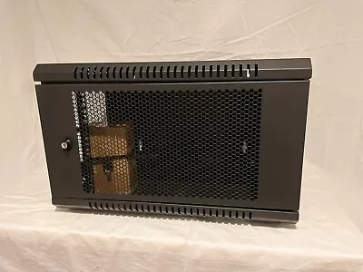 6U Wall Mount Network Server Data Cabinet Rack Glass Door Locking W/ Key Black • $50