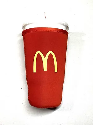 McDonalds Koozie JAVA SOK Red Large LG 32oz Insulated Neoprene Cup Sleeve Arch • $7.99