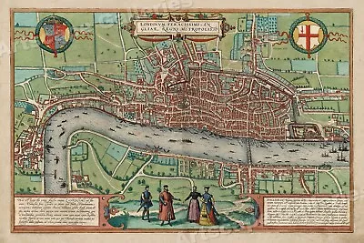 1561 London Historic Old City Map - 16x24 • $13.95