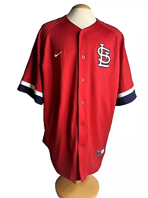 Nike MLB St Louis Cardinal #7 Matt Holliday Sz XL Red Button Down Jersey • $34.99