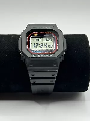 Casio G-Shock Men's Tough Solar Atomic Black Resin Sport 47mm Watch GW-M5610 • $110