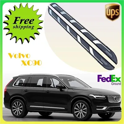 Fits Volvo XC90 2015-2024 2PCS Fixed Running Board Side Step Pedal Nerf Bar • $393.19