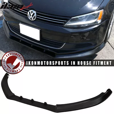 $144.99 • Buy Fit 11-14 Volkswagen VW Jetta 6 VI MK6 IKON V3 Style Front Bumper Lip Spoiler PU