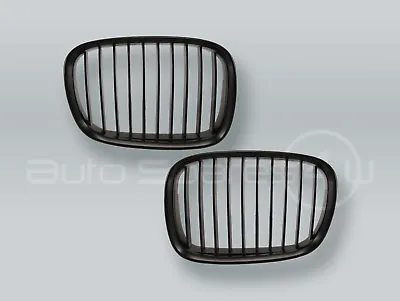 Black Front Hood Grille PAIR Fits 1996-2000 BMW 5-Series E39 • $50.90
