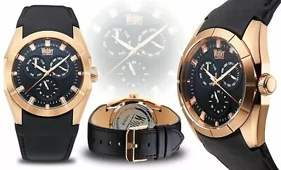 NEW Wohler 1292M Mens Holz Series Multi-Function Rose Gold Case Day & Date Watch • $49.35