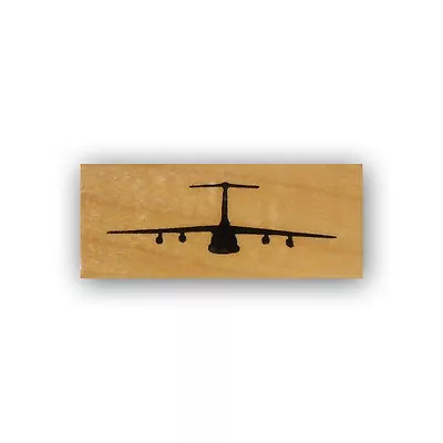 C-5 Plane Silhouette Mounted Rubber Stamp Aviation Military Transport CMS #4 • $12.05
