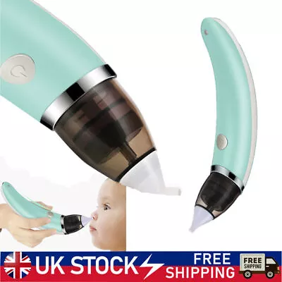 Electric Baby Silicone Nasal Aspirator Vacuum Sucker Nose Mucus Snot Cleaner UK • £8.99