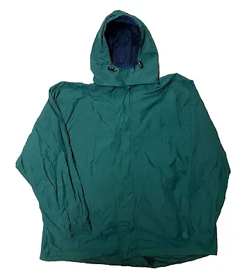 Woolrich Rain Jacket Mens 2XL Green Nylon Haversack Packable Waterproof • $17.99