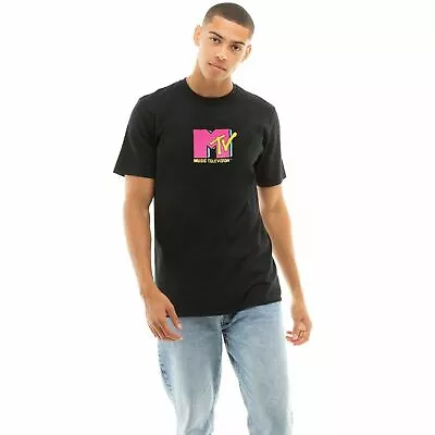 Official MTV Mens Small Logo T-Shirt Black S - XXL • £13.99