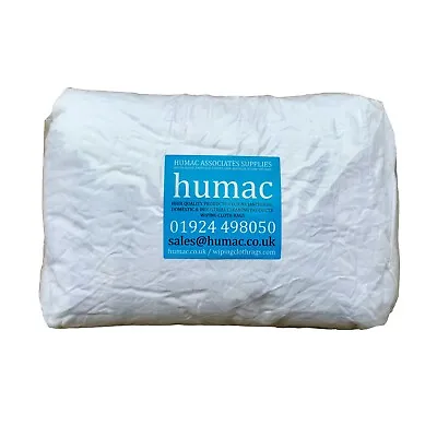 700g White Lint Free Cotton High Quality Polishing Cloths Rags Wipes Bag • £9.95