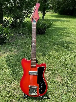 $279.97 • Buy 1965-1966 Palmer / Tempo Matsumoku Double Cut Red Electric Guitar - NICE