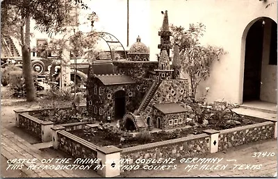 Real Photo Postcard Castle On The Rhine Near Coblenz Germany In McAllen Texas • $10