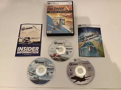 Microsoft Flight Simulator X: Gold Edition (pc: Windows 2008) W/ Manuals & Keys • $10.19
