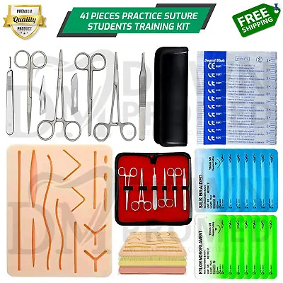 41 Pieces Practice Suture Kit With Pad Veterinary Medical Student German Grade • $26.49