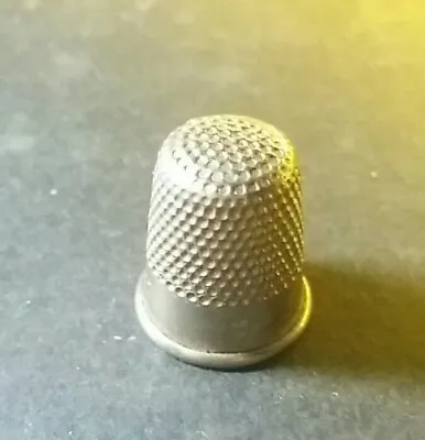 Large Silver Coloured Metal Sewing Needlework Thimble Size 3 • £4.74