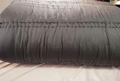 West Elm Silky Tencel Plush Comforter Queen • $100