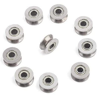 $11.61 • Buy Heayzoki V Groove Bearing10pcs V624ZZ V Groove Ball Bearing Pulley For Rail T...