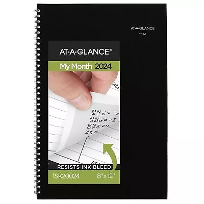 AT-A-GLANCE DayMinder 2024 Monthly Planner Black Large 8 X 12 - Monthly Planners • $14