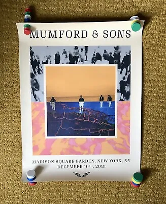 MUMFORD & SONS VIP 2018 NEW YORK Show Poster Tour Print LITHOGRAPH MSG • $350