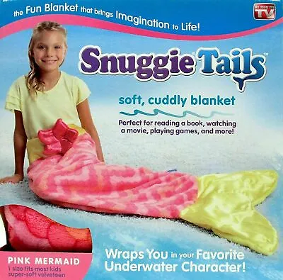 Kids Girls Mermaid Tail Blanket Super Soft Fleece Sleeping Bag Birthday Gift • £12.99