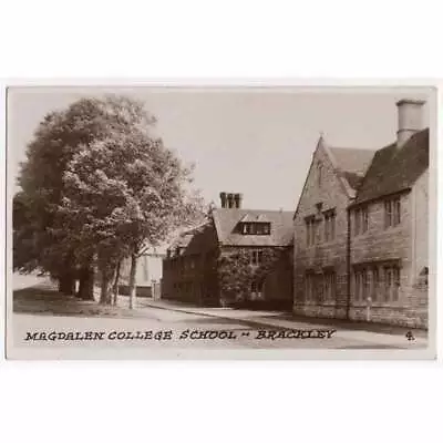 BRACKLEY Northamptonshire Magdalen College School RP Postcard Postmarked 1959 • £7.99