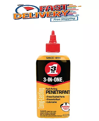 3-IN-ONE 4 Oz. Fast-Acting Penetrant Drip Oil • $7.39