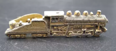 Railroad Train Coal Car RR Gold Tone Tie Tack Bar Clasp Men's Jewelry Gift • $16.99