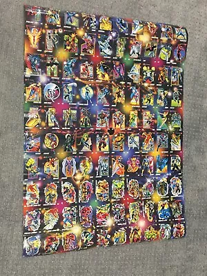 1992 MARVEL UNIVERSE SERIES 3 TRADING CARD WALL POSTERS RARE 34x22 USED SET OF 2 • $225