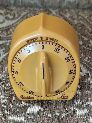 Vintage Rare Atomic Mid Century Modern Robertshaw Lux Butter Scotch Minute Timer • $29.99