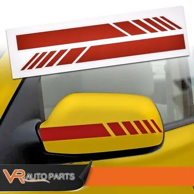 Red 5D Rearview Mirror Cover Car Sticker Trim Reflective Stripe Decal Waterproof • $3.42