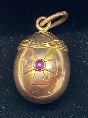 Faberge Gold Egg Pendant • $3199