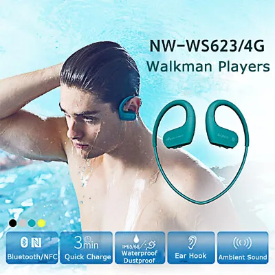 $299.99 • Buy Sony NW-WS623 Walkman 4G Waterproof Sports Headphone Wireless Bluetooth Headset 