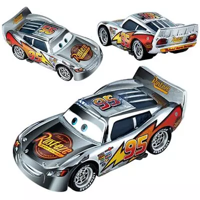 Disney Pixar Cars Silver Lightning McQueen 1:55 Diecast Model Toy Car Loose Gift • £6.99